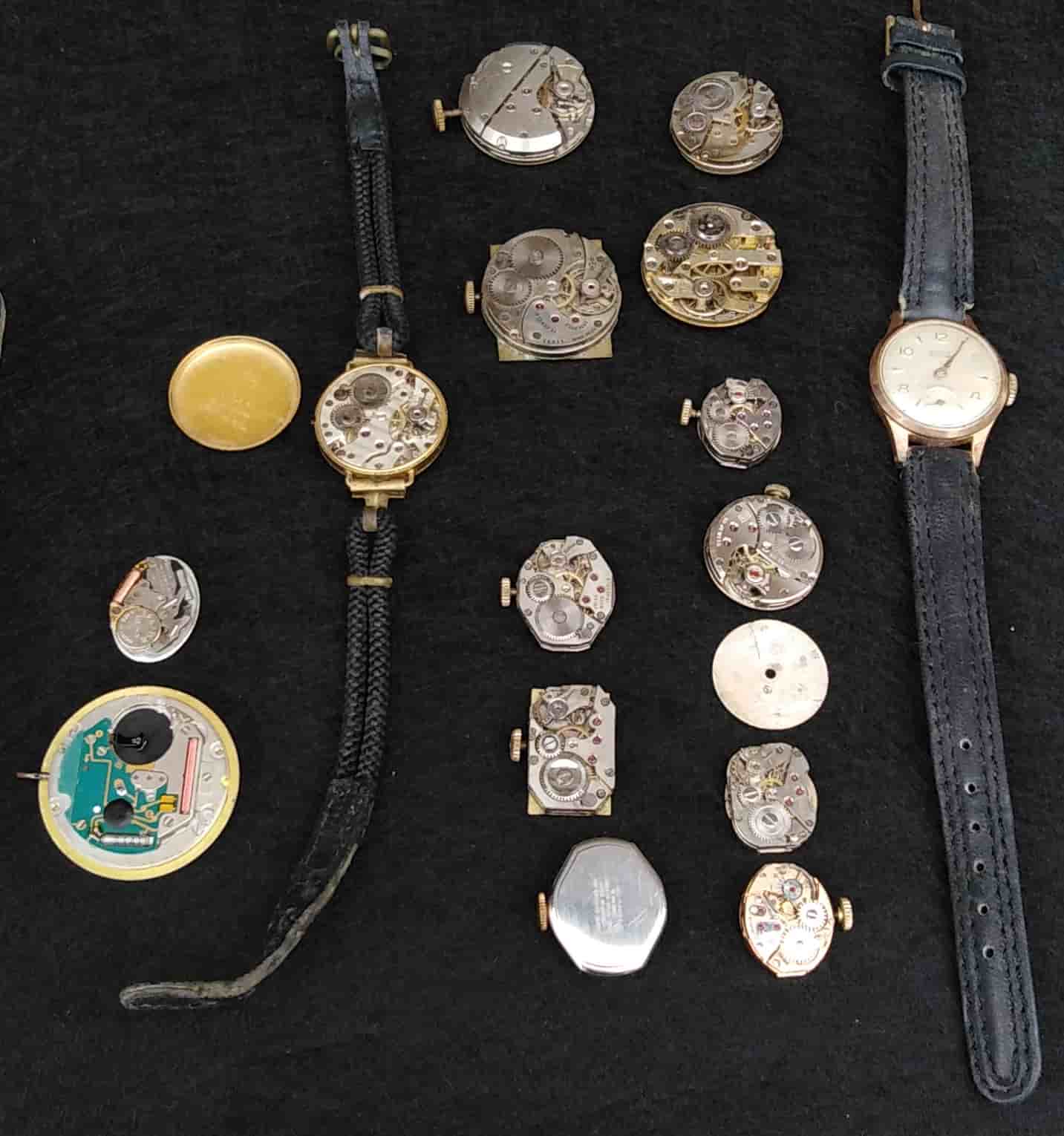 Vintage Mechanical Watch Job Lot x 13 Spares Repair Benson Delbana Avia Accurist